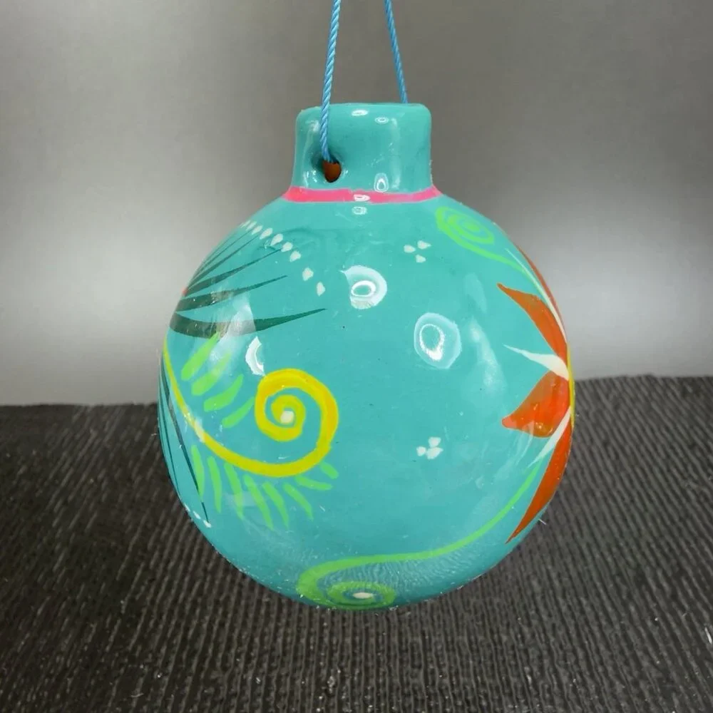Hand Made Mexican‎ Pottery Redware Ornament Figurine Hanging Decor Mexico VTG